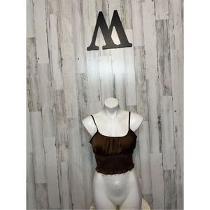 Active USA brown crop top